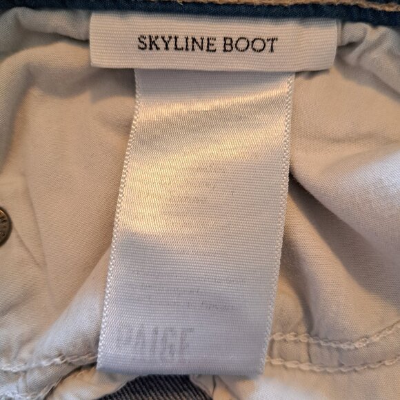 Paige Skyline Boot Dark Wash Jeans Size 28 - Picture 7 of 9